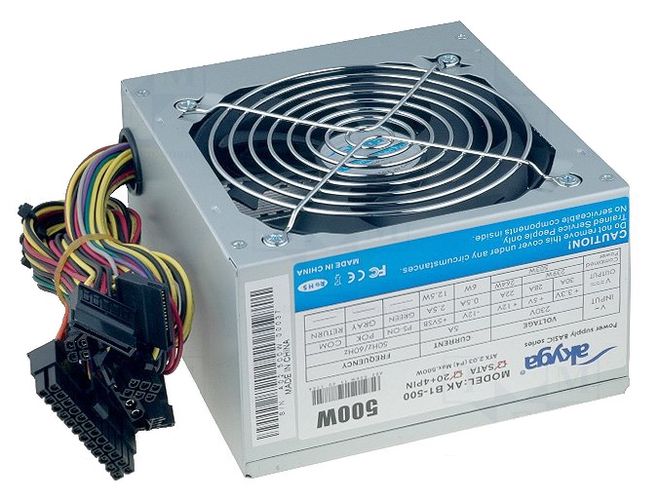 Arvuti ATX toiteplokk Inter-Tech SL-500W, 500W (peak ) P/PFC 3xSATA, 2xATA, FDD, FAN12cm SL-500W 5901720130334