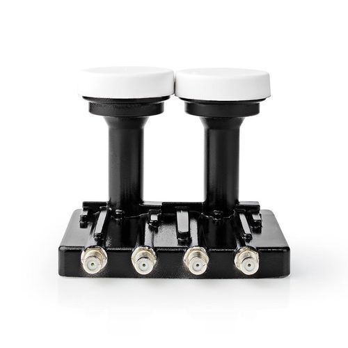 LNB | Quad Monoblock 4.3° | Output connection: 4x F-Connector | Noise figure range: 0.85 dB | Conversion gain: 52 - 67 dB | White | Suitable for: Astra1+ / Astra3 SLNBQDM43BK 5412810320820