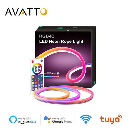 Светодиодная лента NEON FLEX set, RGB цифровая SPI, 5 метров, с Wi-Fi контроллером TUYA SLS03-5M