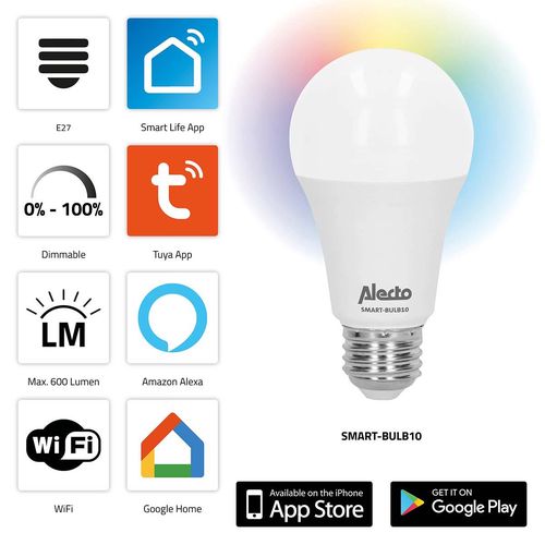 SMART-BULB10 Smart LED colour lamp with Wi-Fi SMART-BULB10 8712412583522