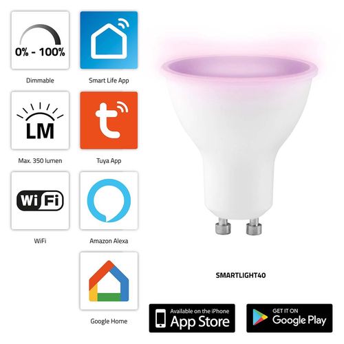 SMARTLIGHT40 Smart LED colour lamp with Wi-Fi SMARTLIGHT40 8712412586516