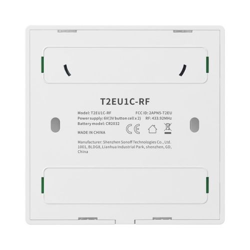 1 канал умный сенсорный настенный выключатель, 433MHz RF, SONOFF SONOFF-T2EU1C-RF 6920075776256
