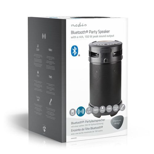 Портативный Bluetooth-динамик с подсветкой для вечеринок 150 Вт (70 Вт RMS) SPBB350BK 5412810327867