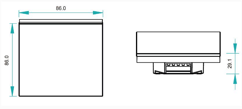 DALI süsteemi puutepaneel, DT6/DT8, RGBW, 4 tsooni, valge SR-2300TR-G4-DIM-EU