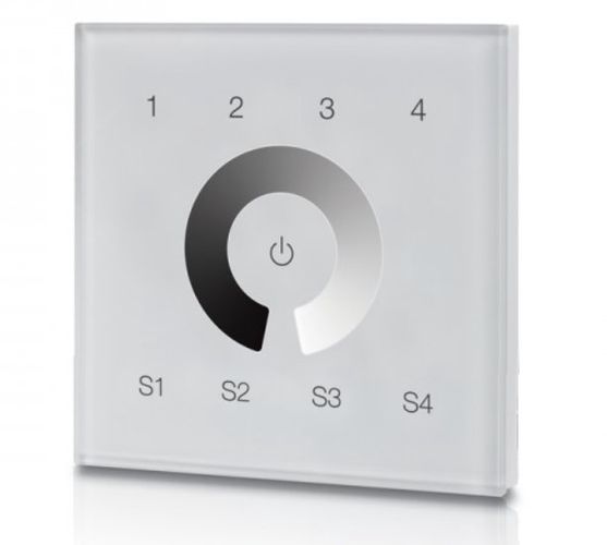 DALI süsteemi puutepaneel, DT6/DT8, RGBW, 4 tsooni, valge SR-2300TR-G4-DIM-EU