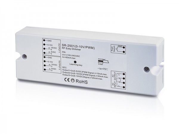 LED lighting systems signal converter RF to 0-10V/PWM, Easy-RF series, Sunricher SR-2501/0-10V/PWM