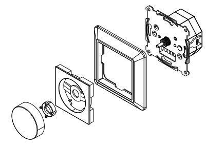 LED controller in-wall mount, rotary, TRIAC, SR-BUS RF + Bluetooth, Sunricher SR-SB2835RAC-S