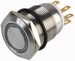 SWITCH, A-V, SS, 19MM, 12V, BLUE LED RJS101-19L-F-R-B-BS-12V-67Q