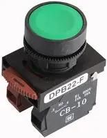 SWITCH, NON ILLUMINATED, FLUSH, GREEN DPB22-F11G
