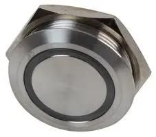 SWITCH, A/VANDAL, 25MM, M/TRAV, BLU RING RJS1N1LP-25M-F-R-B-BS-12V-68J