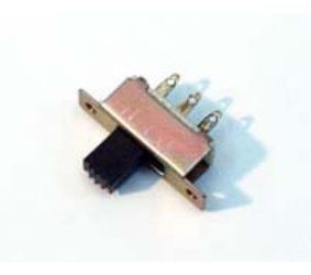 Slide switch; 2pos. 6 pins, ON-ON 0.5A/250VAC; DPDT; 16x7.5x7.5mm. SW/SL-MI