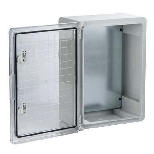 Plastic box Plastim PP3015 (400x300x220, with transparent door, gray, IP65, IK08) N400X300X220SKAID