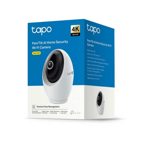 Камера Wi-Fi vidaus, 4K 8MP, 2.4 + 5 ГГц, Wi-Fi 6, цветное ночное видение, MicroSD iki 512GB TAPO-C260 8885021370088