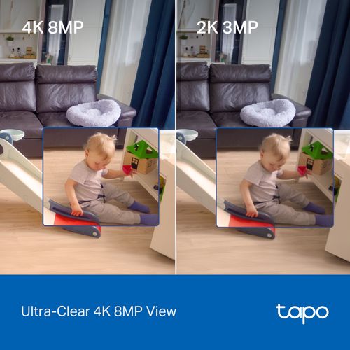 Камера Wi-Fi vidaus, 4K 8MP, 2.4 + 5 ГГц, Wi-Fi 6, цветное ночное видение, MicroSD iki 512GB TAPO-C260 8885021370088