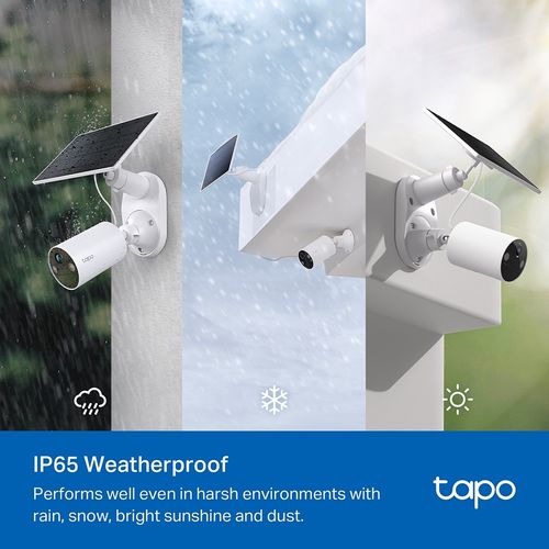 Bevielė lauko Wi-Fi kamera, 2K 3MP, su saulės panele, Color Night Vision, MicroSD iki 512GB TAPO-C410-KIT 8885020620368