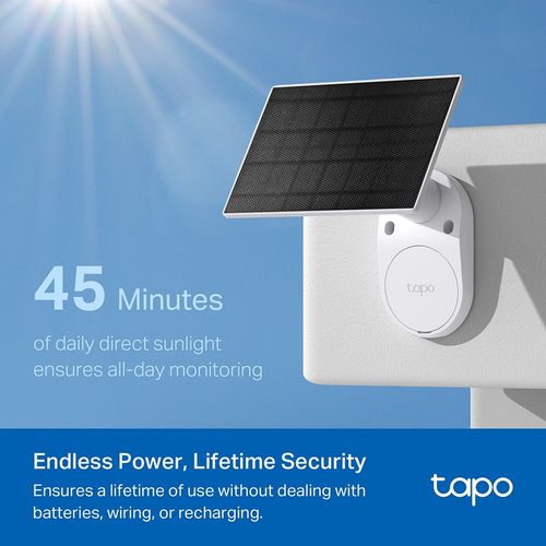 Bevielė lauko Wi-Fi kamera, 2K 3MP, su saulės panele, Color Night Vision, MicroSD iki 512GB TAPO-C410-KIT 8885020620368
