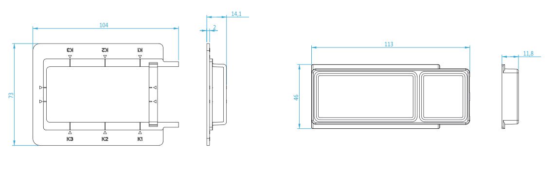 LED controller, 12-24V 4A, ON-OFF-DIM, mirror touch sensitive TD012B