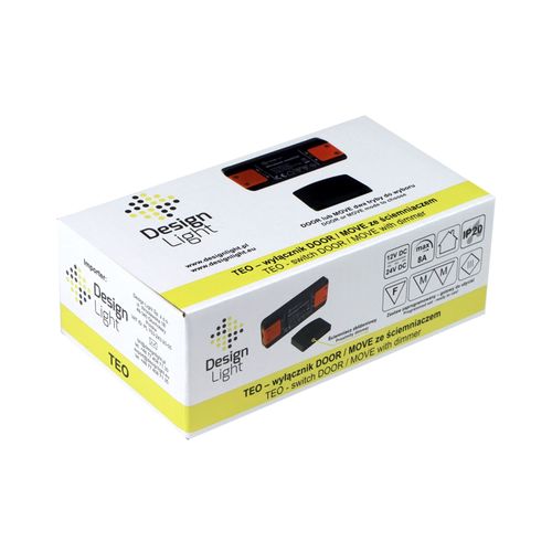 LED controller with wireless rechargeable IR sensor 12-24Vdc, 8A,  dimming function, black, Design Light TEO-ZES-1P-CZ-01 5908293404459