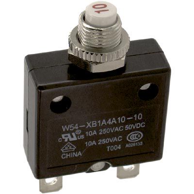 Automaat termokaitse W54, 250V, 10A, TE CONNECTIVITY W54-XB1A4A10-10