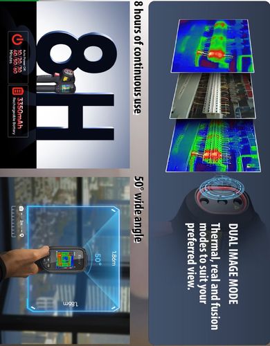 Soojuskaamera 96x96, 25 Hz, 50° x 50°, kuni 9216 (57 600 SuperIOR-režiimis) punkti, 4Gb, -20°-550°C, USB-C THERCAM96PLUS