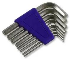 HEX KEY SET W/HOLDER, STEEL, 8PC D00589