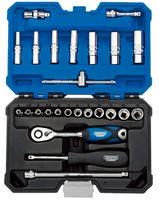 METRIC SOCKET SET, 25PC, 1/4" 16443