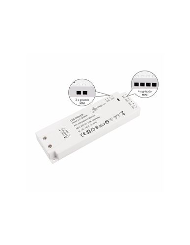 Импульсный блок питания LED 12В с розетками 2.5A L813, Designlight TRA-LD-30W-T-01