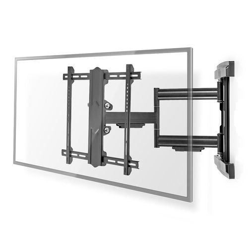 Full Motion TV Wall Mount | 37 - 80 " | Maximum supported screen weight: 50 kg | Tiltable | Rotatable | Minimum wall distance: 70 mm | Maximum wall distance: 650 mm | 3 Pivot point(s) | Steel | Black TVWM6550BK 5412810270996