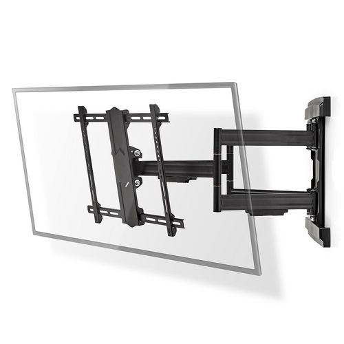 Full Motion TV Wall Mount | 37 - 80 " | Maximum supported screen weight: 70 kg | Tiltable | Rotatable | Minimum wall distance: 70 mm | Maximum wall distance: 800 mm | 6 Pivot point(s) | Steel | Black TVWM6551BK 5412810271009