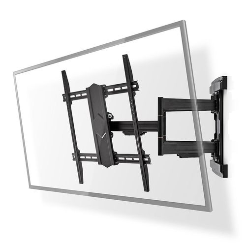 Full Motion TV Wall Mount | 43 - 100 " | Maximum supported screen weight: 70 kg | Tiltable | Rotatable | Minimum wall distance: 70 mm | Maximum wall distance: 800 mm | 3 Pivot point(s) | Steel | Black TVWM6570BK 5412810271016