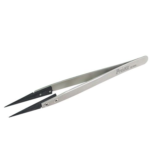 Static Dissipative Soft Tip Tweezer (Fine Tips) 130mm TZ-300A Pro'sKit TZ-300A 4710810388866