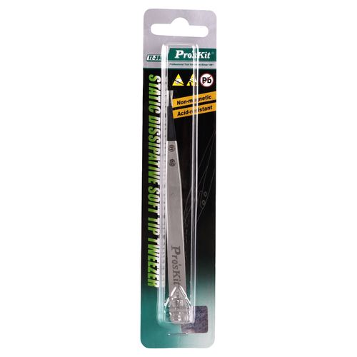 Static Dissipative Soft Tip Tweezer (Fine Tips) 130mm TZ-300A Pro'sKit TZ-300A 4710810388866