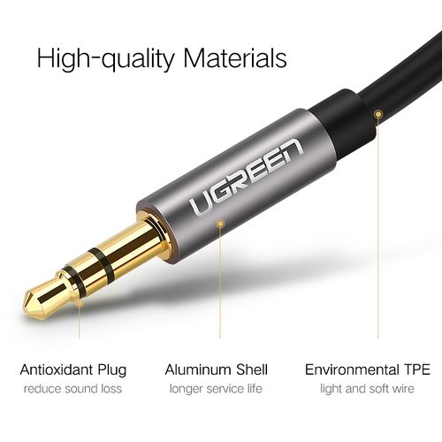 Кабель 3,5 мм male - 3,5 мм male 1,5 м AV119 UGREEN UGREEN/10734 6957303817344