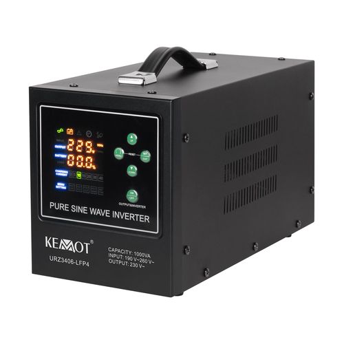 PROsinus-1000-LFP4 1000VA/700W 12V/230Vac inverter sinusoidse väljundpinge ja laadimisfunktsiooniga URZ3406-LFP4 5901890116411