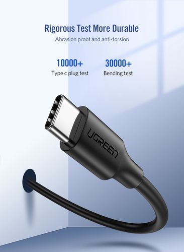 Kaabel USB C isane - USB C isane 1m 60W must US286 UGREEN UGREEN/50997 6957303859979