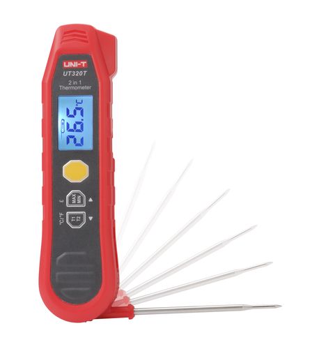 Термометр 2 в 1 ИК 40C-300C; -40C-300C; IP54, измерение Max/Min/Difference/Lock UT320T 6935750532409
