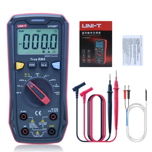 Цифровой мультиметр DC/AC1000V; DC/AC 10A; 100MΩ; 10mF; 10MHz; -40-1000C; BT UT60BT 6935750560259