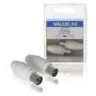 Coax Connector Male - Female White VLSB40999W 5412810242528