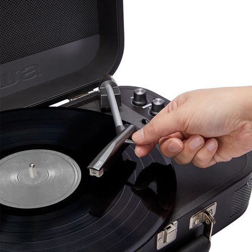 Vintage Turntable in Leatherette Briefcase 2x2.2W RMS with Bluetooth / USB Player & Recorder, Titanium VPX-1951/TN 8435256898385
