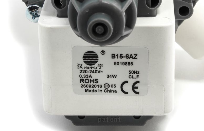 Сливной насос 30Вт Ø34/22мм 2840940100, 2880401800 BEKO для стиральной машины W1-07189/BEK 4772081007747; 8014025016177