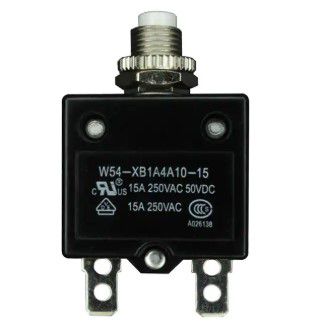Circuit breaker; Urated: 250VAC; 15A; SPST-NC; Poles: 1 W54-XB1A4A10-15