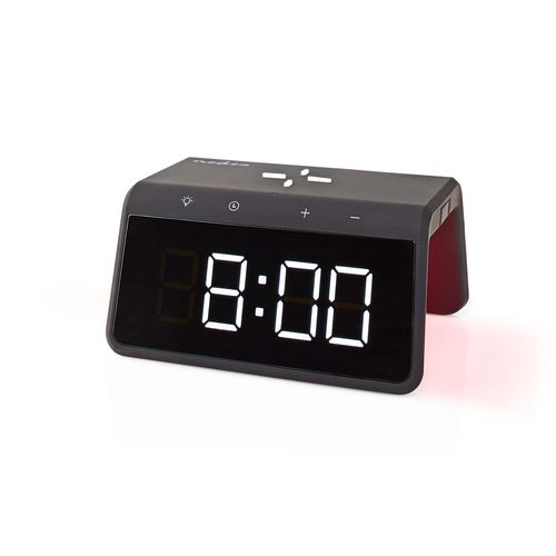 Alarm clock with wireless charging | Qi certified | 5 / 7.5 / 10 / 15 W | USB-A Male | Night Light | 2 Alarm Times | Snooze function WCACQ30BK 5412810405183