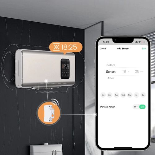 Nutikas relee DIN rööpale 230Vac, 16A, Wi-Fi TUYA, koos elektrimonitoriga WCB16-WM 6976037362890