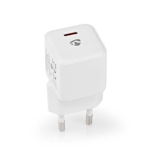 Wall Charger | 20 W | Quick charge feature | 1.67 / 2.22 / 3.0 A | Number of outputs: 1 | USB-C™ | Automatic Voltage Selection | White WCMPD20W100WT 5412810397686