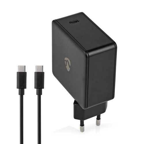Wall Charger | 65 W | PD3.0 27W / PD3.0 36W / PD3.0 45W / PD3.0 65W | Quick charge feature | 3.0 / 3.25 A | Number of outputs: 1 | USB-C™ | Type-C™ | 2.00 m | Automatic Voltage Selection | Black WCPD65W100BK 5412810407651