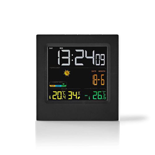 Weather Station | Indoor & Outdoor | Including wireless weather sensor | Weather forecast | Time display | LED Display | Alarm clock function WEST404BK 5412810271900