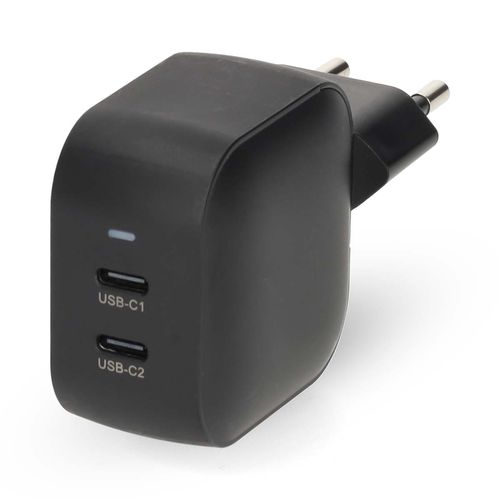 Wall Charger | 35 W | GaN | PD3.0 | Quick charge feature | 1.75 / 2.33 / 2.92 / 3.0 A | Number of outputs: 2 | 2x USB-C™ | Automatic Voltage Selection | Black WGCHA35WBK 5412810470181
