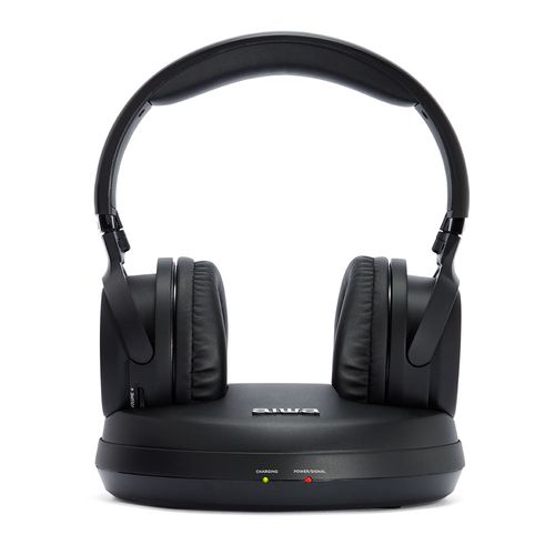 Wireless Stereo TV RF Headphones with Charging Dock Transmitter, Black WHF-880 8435256897562