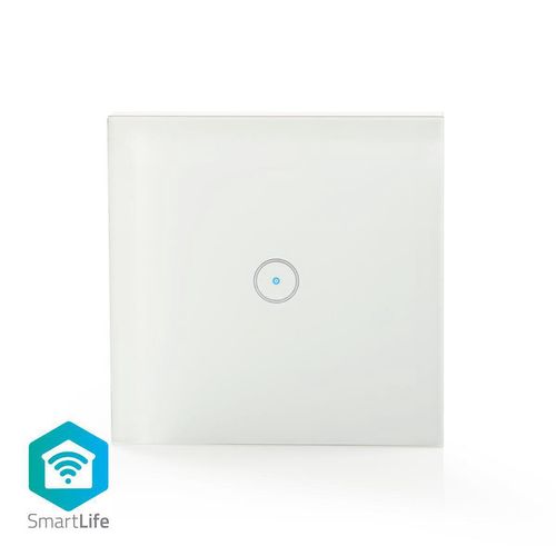 SmartLife Wall Switch | Wi-Fi | Single | Wall Mount | 1000 W | Android™ / IOS | Glass | White WIFIWS10WT 5412810271771