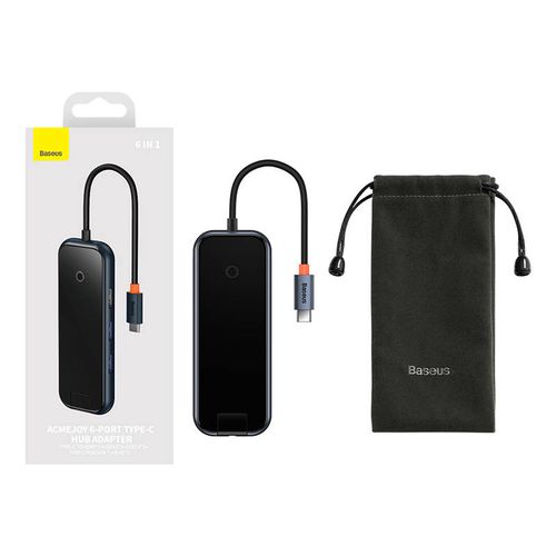 Dokkimisjaam 6in1 USB C pistik – 2xUSB3.0, USB2.0, HDMI, USB C PD, RJ45 pordid, hall BASEUS WKJZ010313 6932172613921